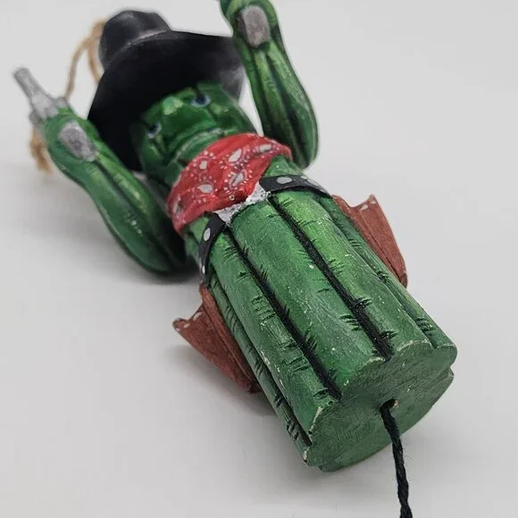 Rustic Country Western Christmas Ornament Cowboy Cactus Figurine Sheriff - Picture 4 of 8